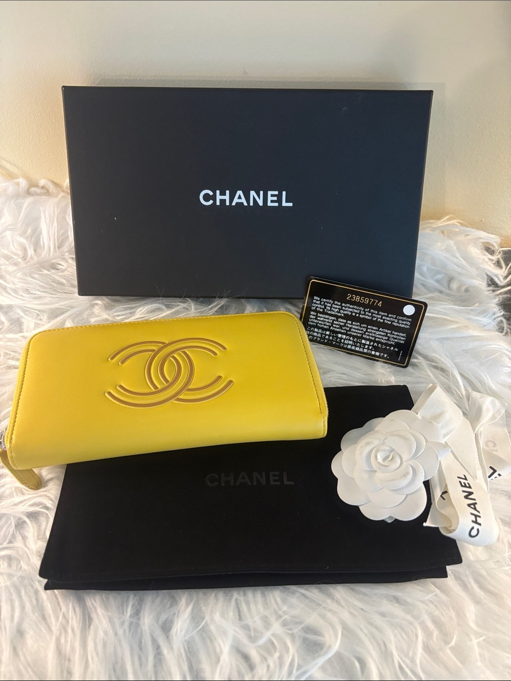 CHANEL Timeless CC Lambskin Zippy Wallet